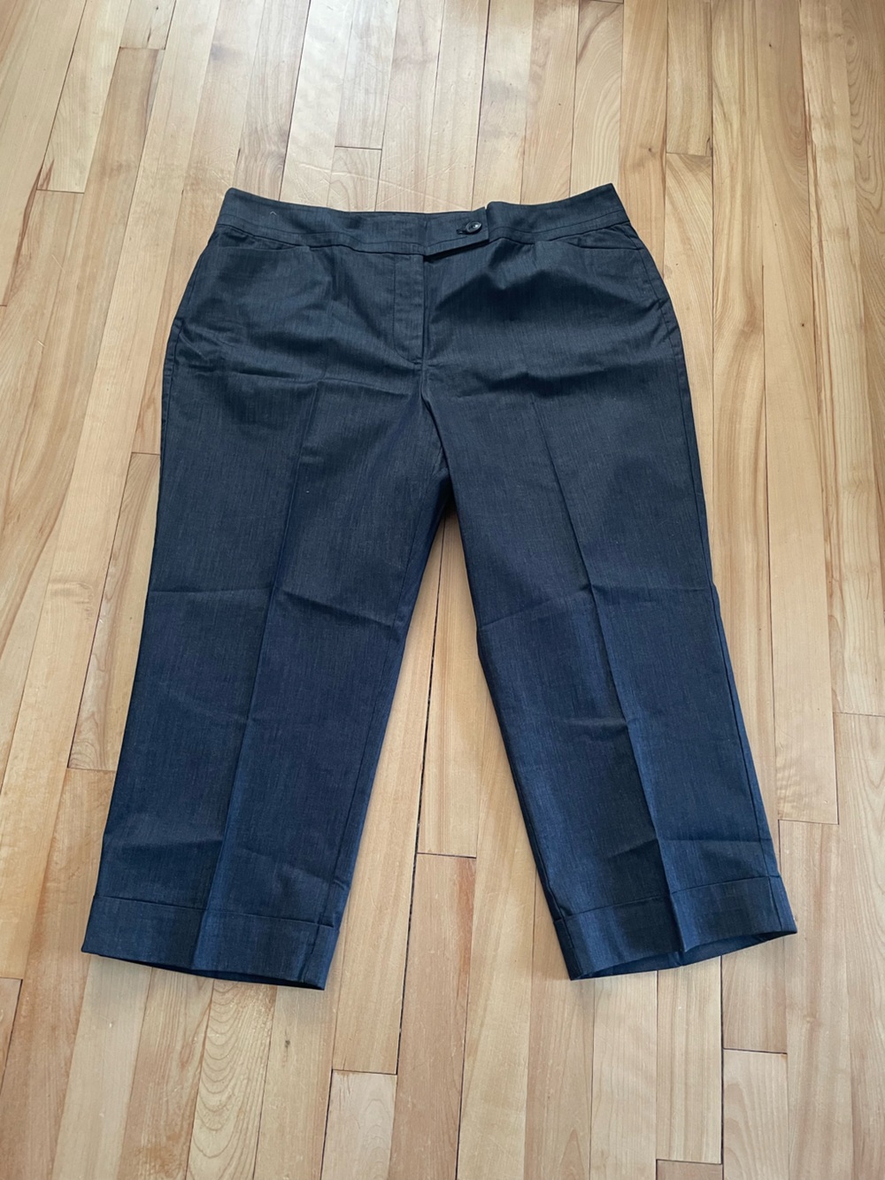 Ann Taylor charcoal cotton trousers, curvy size 16